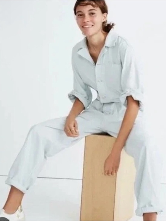 Madewell Pants - Madewell x As Ever Coveralls in Dawn Mist Garment-dyed Jumpsuit Size XXS